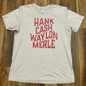 Wild Fable Beige Graphic Tee with Red Text